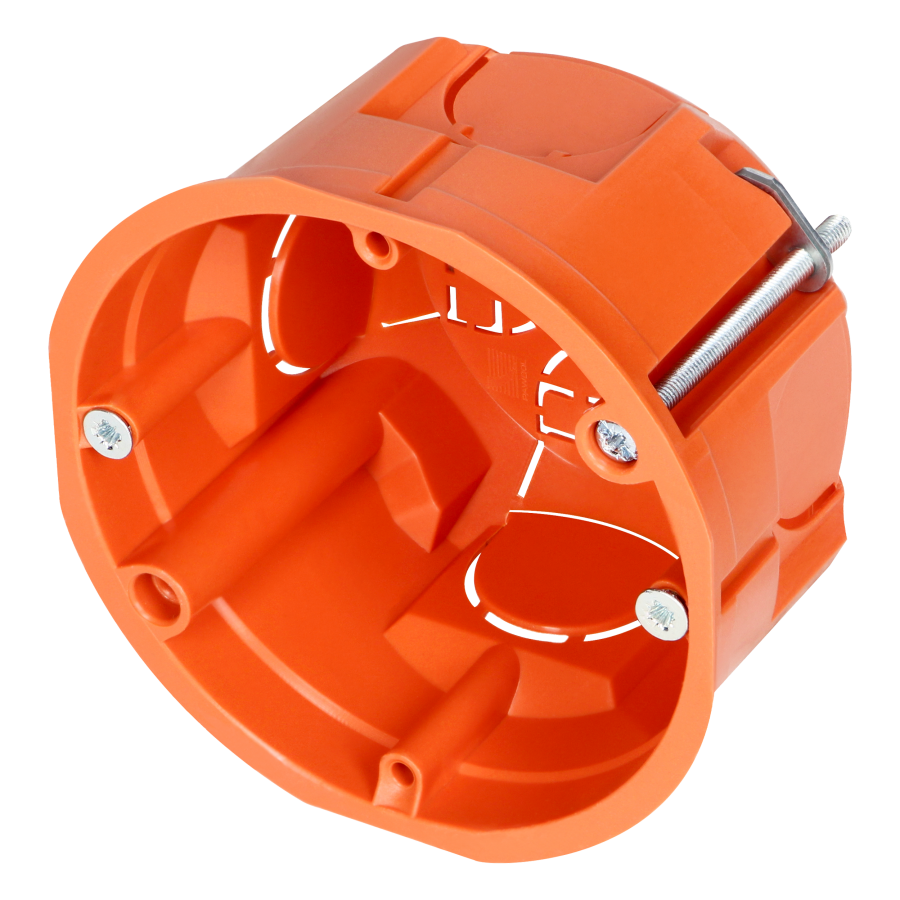 Flush-mounted junction box for plasterboard walls - 60 mm, shallow