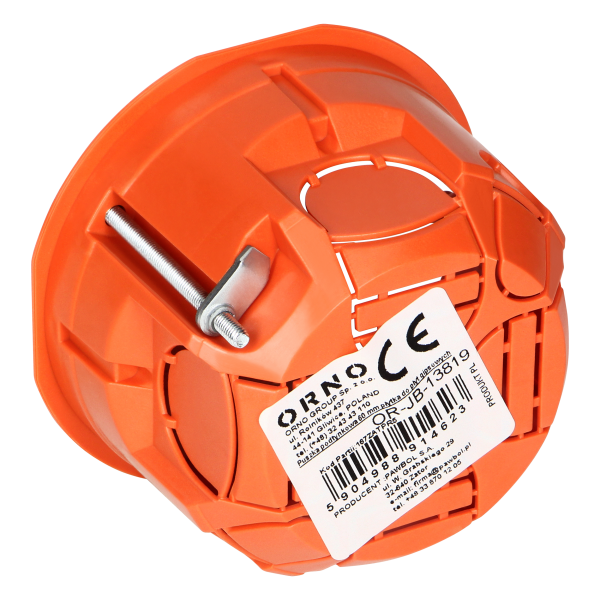 Flush-mounted junction box for plasterboard walls - 60 mm, shallow