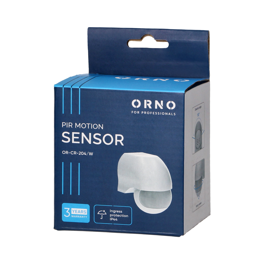 Adjustable PIR motion sensor 180°, IP44