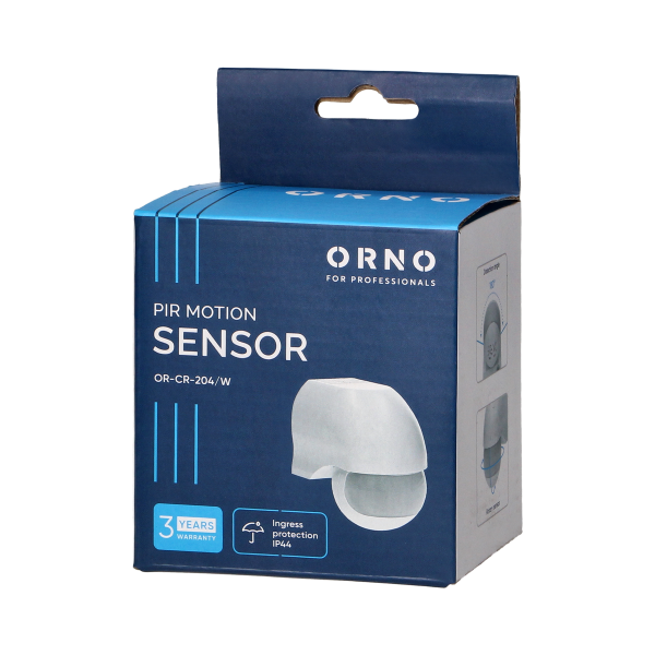 Adjustable PIR motion sensor 180°, IP44