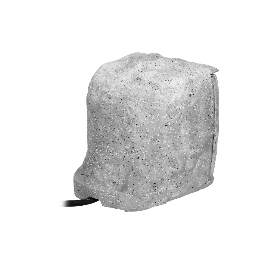 Gniazdo ogrodowe KAMIEŃ, 4x2P+Z (schuko), kabel gumowy H07RN-F 3x1,5mm², 3m, 2 tryby pracy: automatyczny (max.1100W)/ręczny (max.3680W)