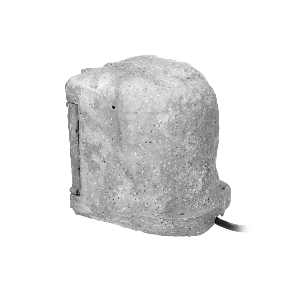 Garden socket STONE, 4 sockets 2P+E schuko, rubber cable H07RN-F 3x1.5mm², 3m, 2 operating modes