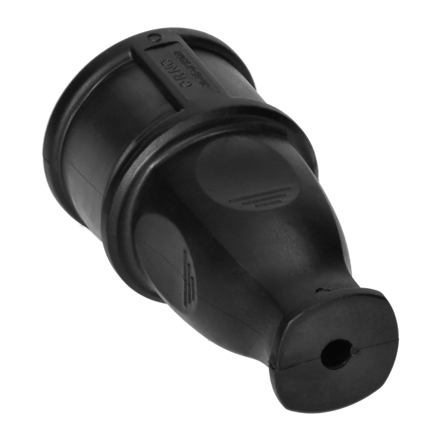 Workshop socket 2P+E (Schuko) with a comfortable grip, black, 12 pcs.