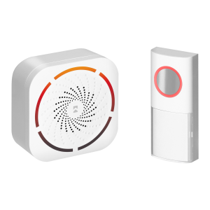 TULO DC, wireless battery-powered doorbell, learning system, 36 sounds, 150m, white