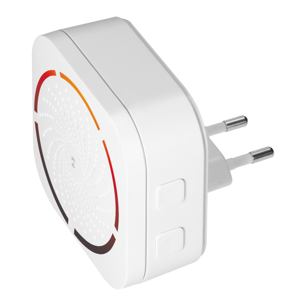 TULO AC, dzwonek bezprzewodowy sieciowy, learning system, 36 dźwięków, 150m, biały