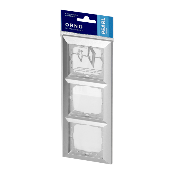 Ramka potrójna Pearl, Ra-3P, srebrny