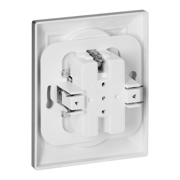 Flush-mounted double socket 2x2P+E Pearl, 16A, 250V, PT-6 P, silver