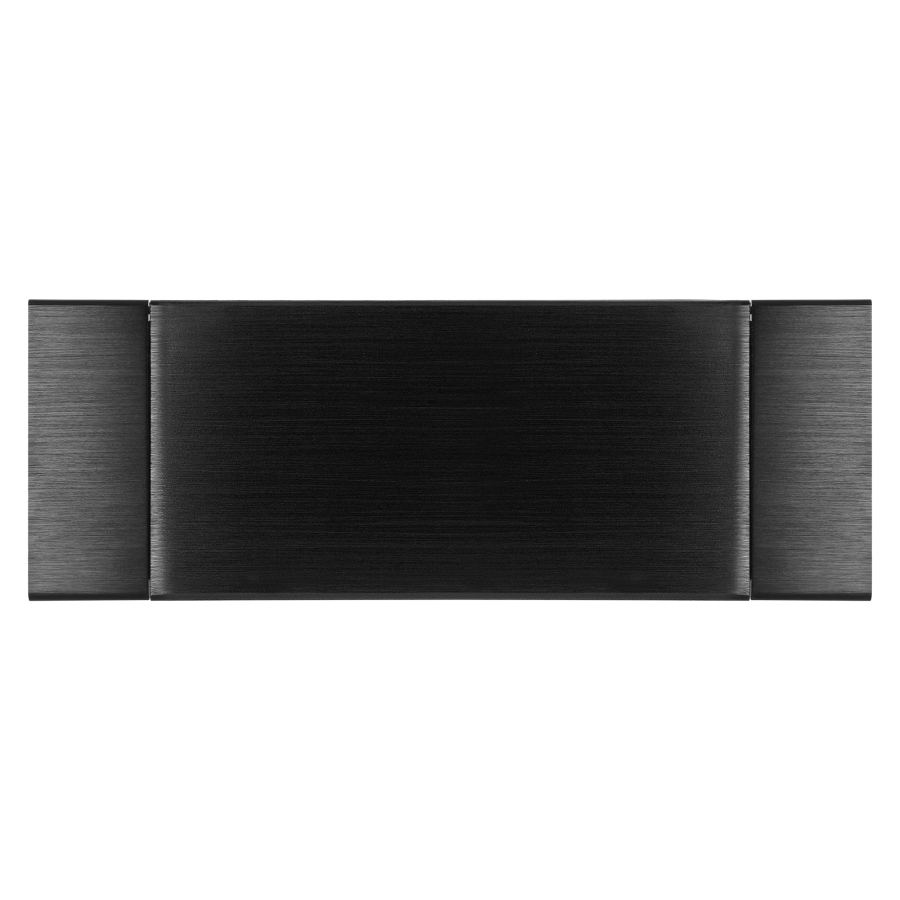 Gniazdo meblowe wpuszczane w blat z płaskim frezowanym rantem, uchylną klapką, ładowarką USB i przewodem 1,5m, 2x2P+Z (Schuko), 2xUSB (typ A+C; 3,6A), czarne