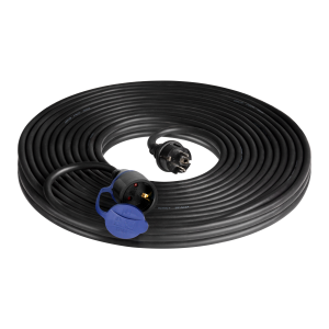 Heavy-duty extension cord with rubber cable 30m long, IP44, chuko