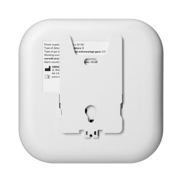 Battery-powered carbon monoxide detector, built-in battery, sensor and battery lifetime 10 years