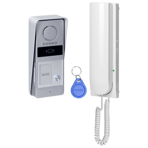 ATIN, single family audio doorphone set, 2-wire, RFID, white