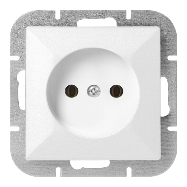 Gniazdo pojedyncze p/t 2P Pearl, 16A, 250V, PT-15P, biały Gniazdo pojedyncze p/t 2P Pearl, 16A, 250V, PT-15P, biały