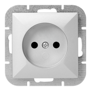 Gniazdo pojedyncze p/t 2P Pearl, 16A, 250V, PT-15P, srebrny