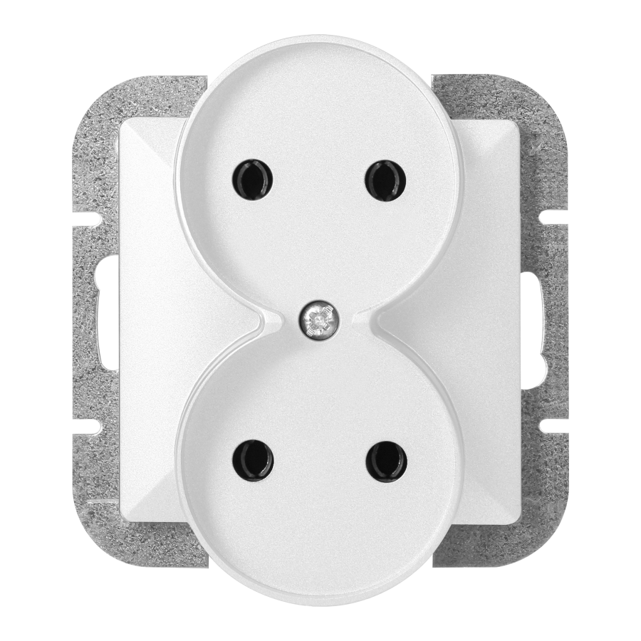 Gniazdo podwójne p/t 2x2P Pearl, 16A, 250V, PT-5PR, biały