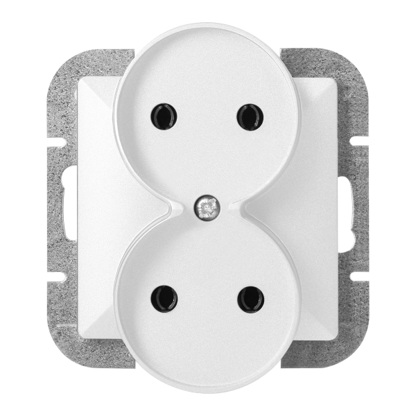 Gniazdo podwójne p/t 2x2P Pearl, 16A, 250V, PT-5PR, biały Gniazdo podwójne p/t 2x2P Pearl, 16A, 250V, PT-5PR, biały
