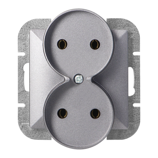 Gniazdo podwójne p/t 2x2P Pearl, 16A, 250V, PT-5PR, antracyt Gniazdo podwójne p/t 2x2P Pearl, 16A, 250V, PT-5PR, antracyt