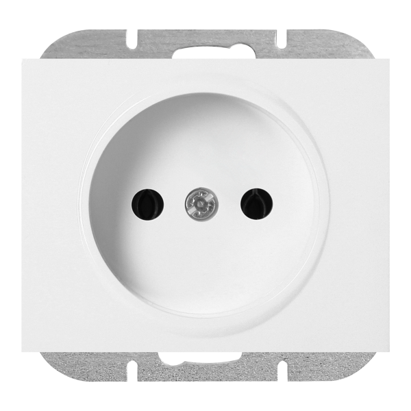 Flush-mounted single socket 2P Onyx, 16A, 250V, PT-15O, white Flush-mounted single socket 2P Onyx, 16A, 250V, PT-15O, white