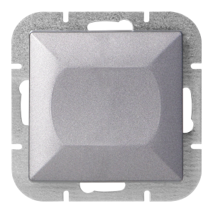 Flush-mounted single-pole switch with illumination Pearl, 10A, 250V, WP-1P/S, anthracite