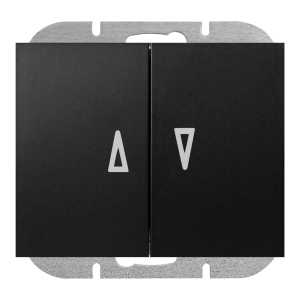 Flush-mounted shutter switch Onyx, 10A, 250V, WP-10O, black