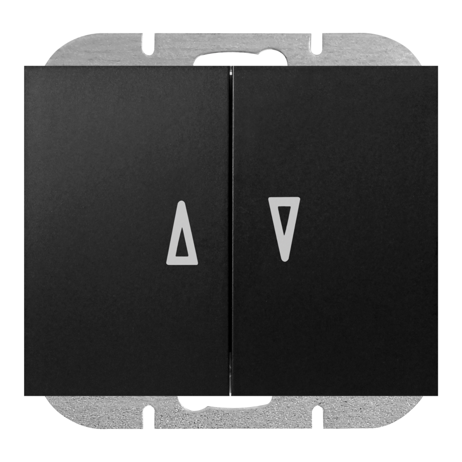 Flush-mounted shutter switch Onyx, 10A, 250V, WP-10O, black