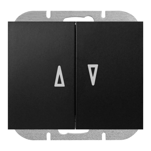 Flush-mounted shutter switch Onyx, 10A, 250V, WP-10O, black Flush-mounted shutter switch Onyx, 10A, 250V, WP-10O, black