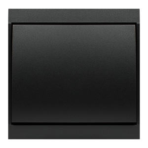 Flush-mounted single-pole switch with illumination Luna, 10A, 250V, WP-1L/S, black