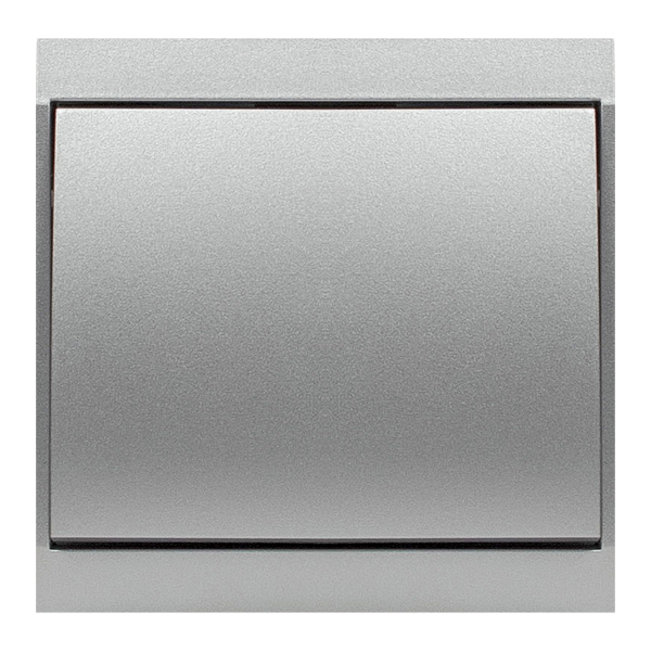 Flush-mounted single-pole switch with illumination Luna, 10A, 250V, WP-1L/S, silver Flush-mounted single-pole switch with illumination Luna, 10A, 250V, WP-1L/S, silver