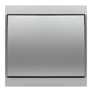 Flush-mounted doorbell button with illumination Luna, 10A, 250V, WP-6/7LS, silver