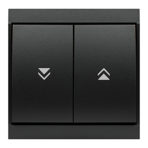 Flush-mounted shutter switch Luna, 10A, 250V, WP-10L, black