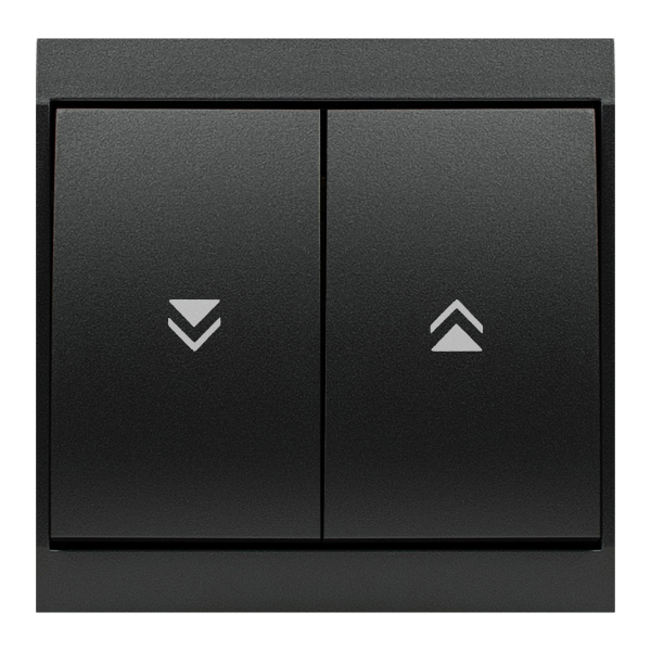 Flush-mounted shutter switch Luna, 10A, 250V, WP-10L, black