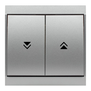 Flush-mounted shutter switch Luna, 10A, 250V, WP-10L, silver