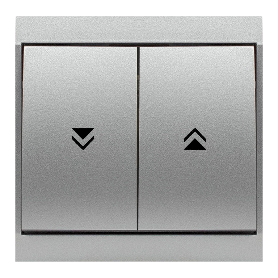 Flush-mounted shutter switch Luna, 10A, 250V, WP-10L, silver