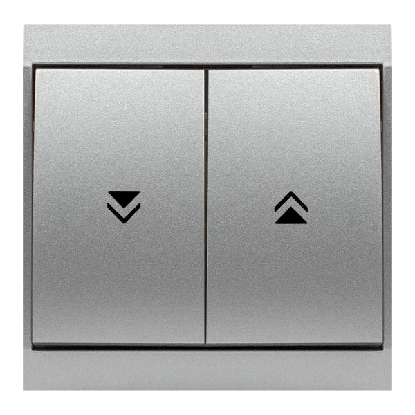 Łącznik roletowy p/t Luna, 10A, 250V, WP-10L, srebrny Łącznik roletowy p/t Luna, 10A, 250V, WP-10L, srebrny