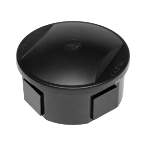 Hermetic junction box 80x40, 4 glands,  UV resistant, black, IP44