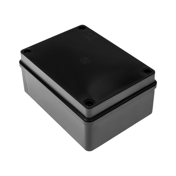 Hermetic junction box 150x110x70, without glands, black, halogen-free, UV resistant, IP65 Hermetic junction box 150x110x70, without glands, black, halogen-free, UV resistant, IP65
