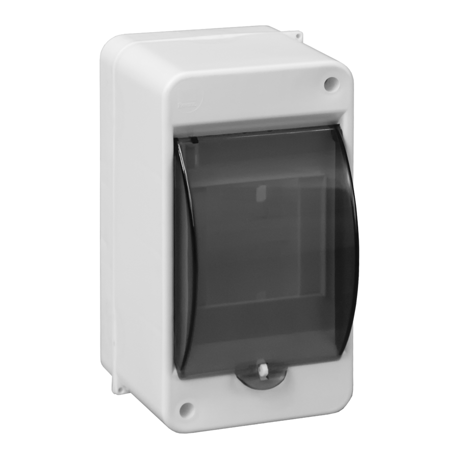 S-3 modular surface-mounted enclosure, with smoked glass, with N+PE connector, white, IP40