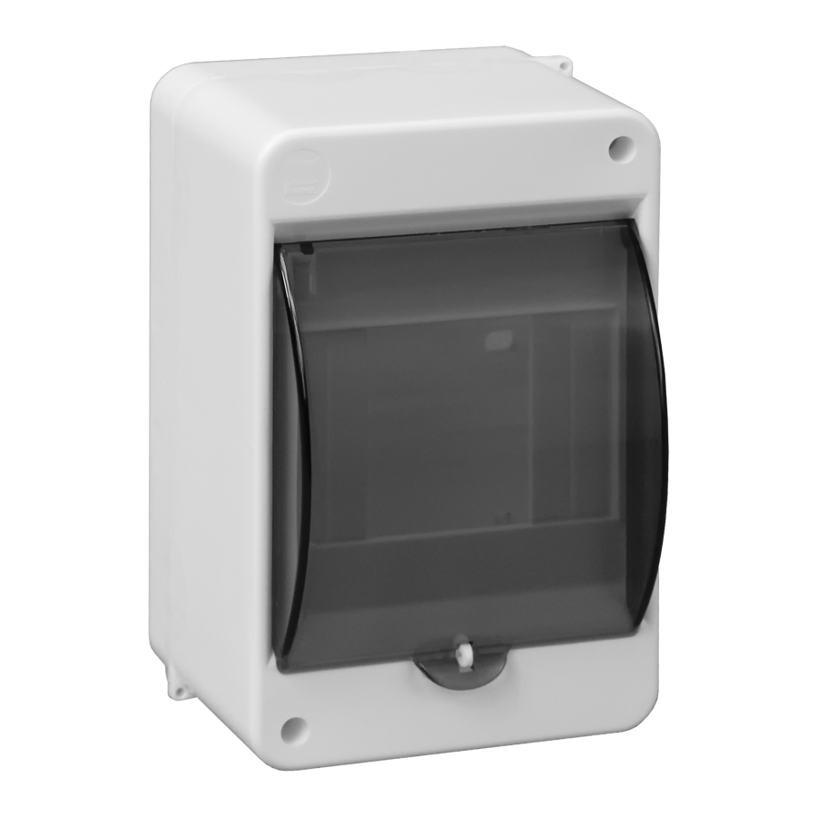 S-4 modular surface-mounted enclosure, with smoked glass, without connector, white, IP40