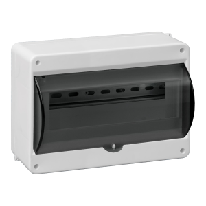 S-12 modular surface-mounted enclosure, with smoked glass, without connector, white, IP40