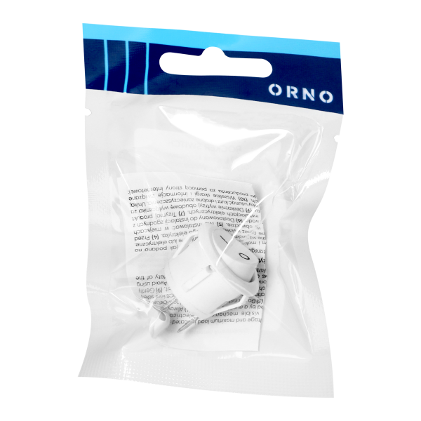 Łącznik kołyskowy okrągły, biały