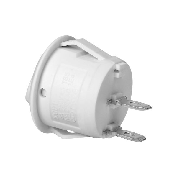 Rocker switch, round, white