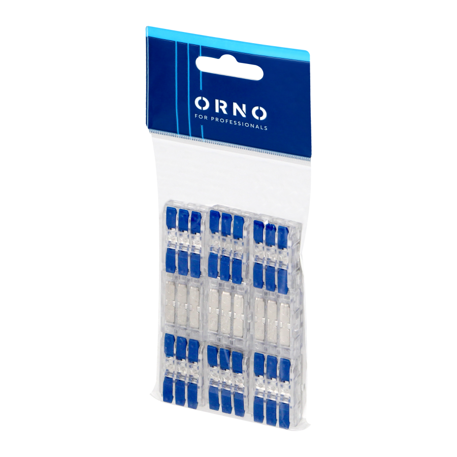 3-wire clamp splicing connector, double-sided; for any 0.75-4mm² wire; IEC 250V/32A; bag of 9 pcs.