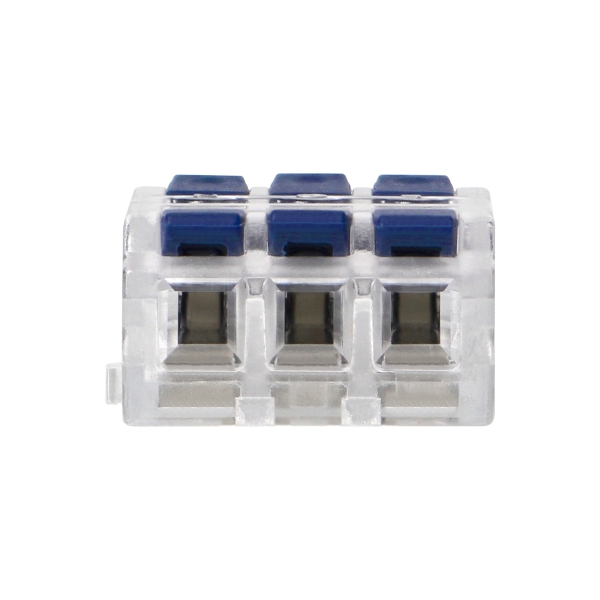 3-wire clamp splicing connector, double-sided; for any 0.75-4mm² wire; IEC 250V/32A; bag of 9 pcs.