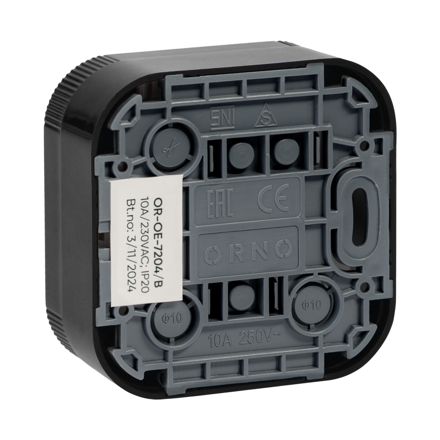 Surface-mounted doorbell switch ToDO IP20, black