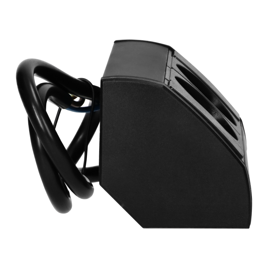 Furniture socket 2x2P+E (Schuko), black