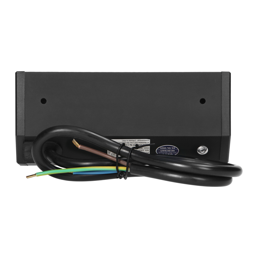 Furniture socket 2x2P+E (Schuko), black