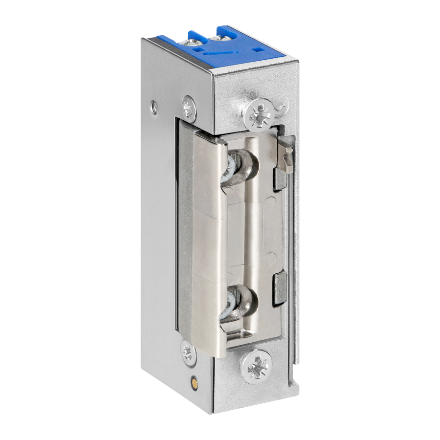 Symmetric electric strike with lock, latch adjustment, low current coil, 280mA for 12VDC
