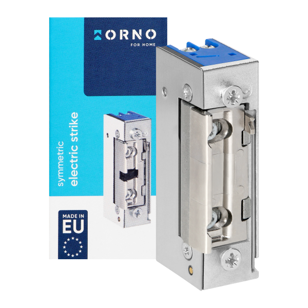 Symmetric electric strike with lock, latch adjustment, low current coil, 280mA for 12VDC