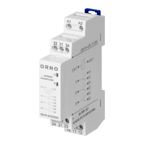 Installation relay Economic, 3P, 8A, 12-230 VUC