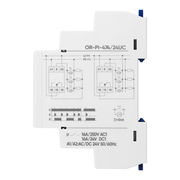 Installation bistable relay Economic, 16A, 24 VAC/DC