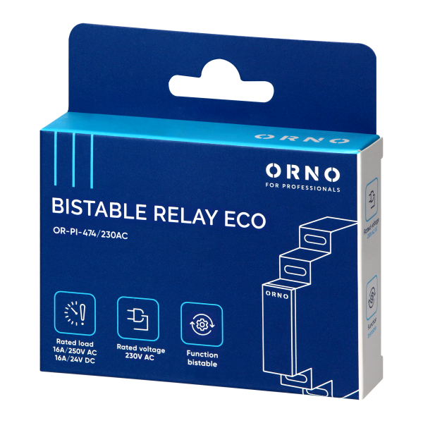 Installation bistable relay Economic, 16A, 230 VAC